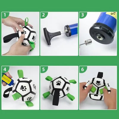 IntiMeg Jouet de football pour chien avec attache