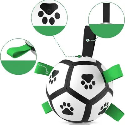 IntiMeg Jouet de football pour chien avec attache