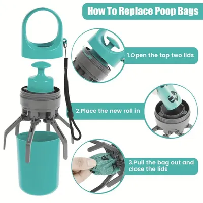 IntiMeg Pala portátil para recoger excrementos de perro