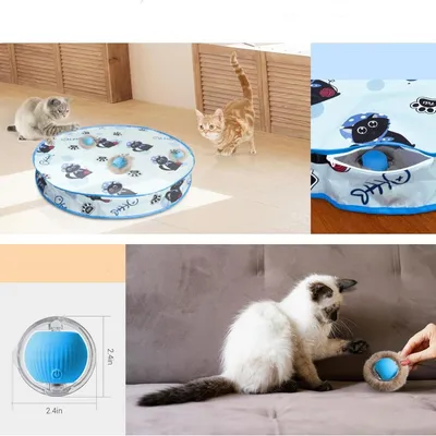 IntiMeg Abri de chasse avec balle interactive pour chat