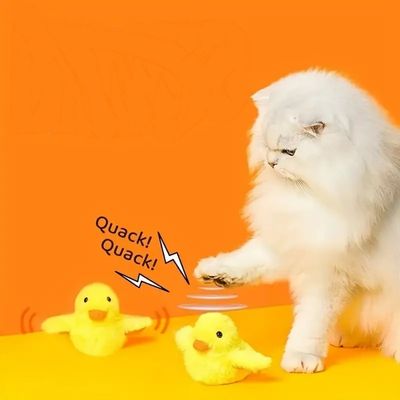 IntiMeg  Jouet interactif pour chat, canard batteur