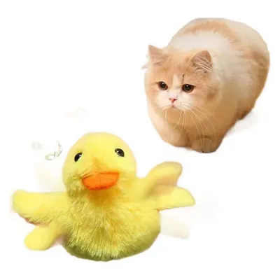 IntiMeg Juguete interactivo para gatos, pato de juguete