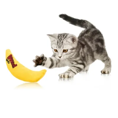IntiMeg Jouet pour chat - Banane jaune