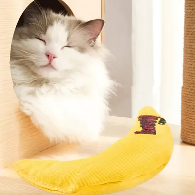 IntiMeg Jouet pour chat - Banane jaune