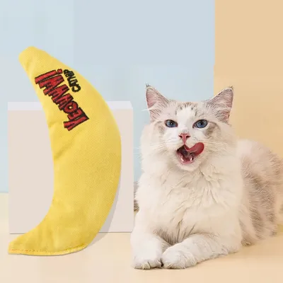 IntiMeg Jouet pour chat - Banane jaune