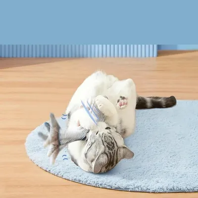 IntiMeg Poisson électrique pour chat en peluche