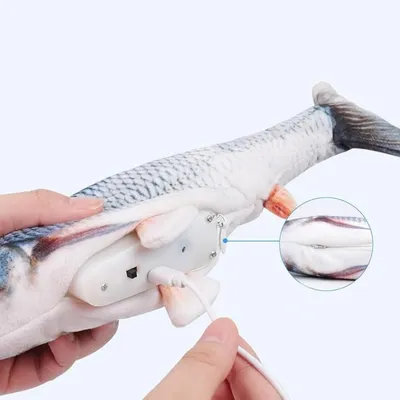 IntiMeg Poisson électrique pour chat en peluche