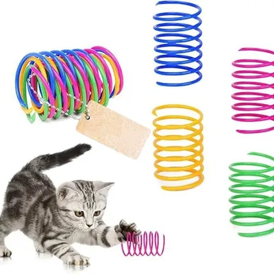IntiMeg Jouet ressorts colorés pour chat