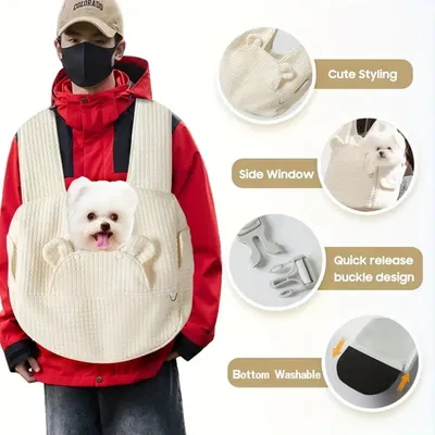 IntiMeg Sac à dos pour animal de compagnie Sac avant réglable