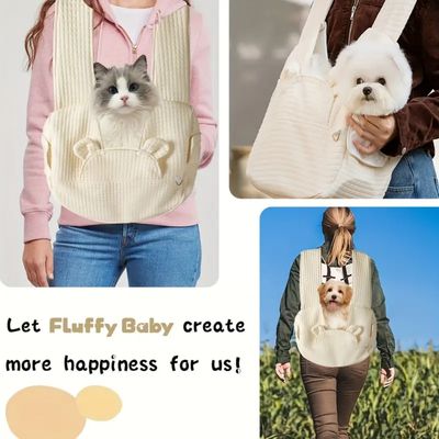 IntiMeg Mochila para mascotas con bolsillo frontal ajustable