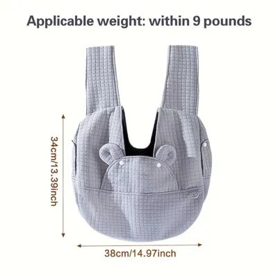 IntiMeg Sac à dos pour animal de compagnie Sac avant réglable