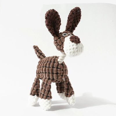 IntiMeg Jouet pour chien peluche résistant Âne