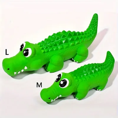 IntiMeg Jouet interactif en latex pour chien Alligator