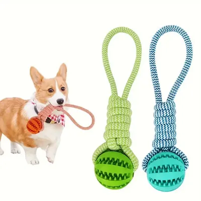 IntiMeg Jouet interactif pour chien - Balle tissée