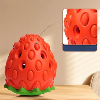 IntiMeg Jouet pour chien Nettoyage des dents Fraise