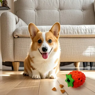 IntiMeg Jouet pour chien Nettoyage des dents Fraise