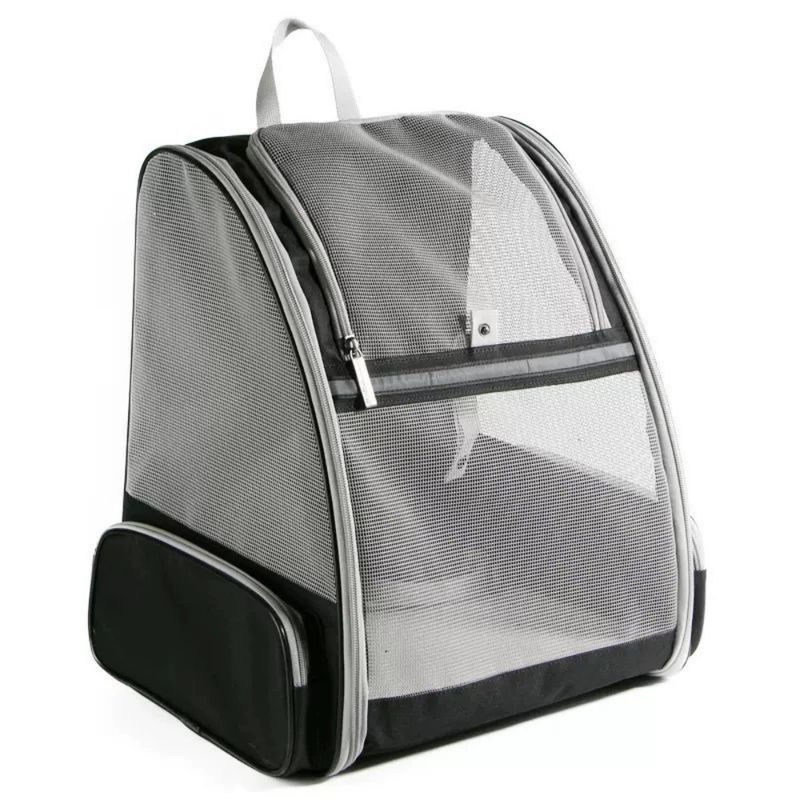 IntiMeg Rucksack für Haustiere, schwarz