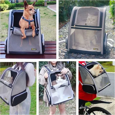IntiMeg Sac à dos pour animaux de compagnie noir