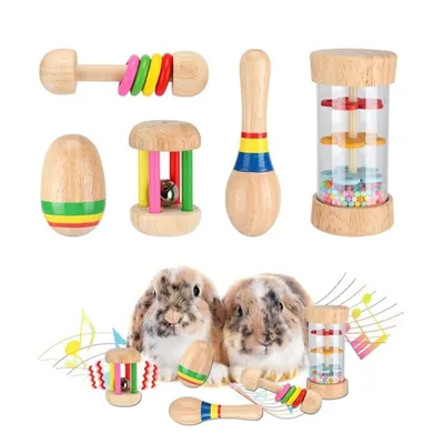 IntiMeg Ensemble de 6 jouets lapin IntiMeg Ensemble de 6 jouets lapin