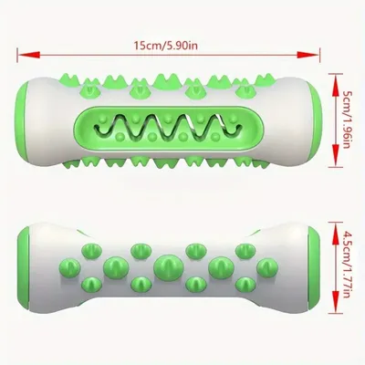 IntiMeg Juguete masticable de goma con forma de hueso para perros