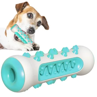 IntiMeg Juguete masticable de goma con forma de hueso para perros