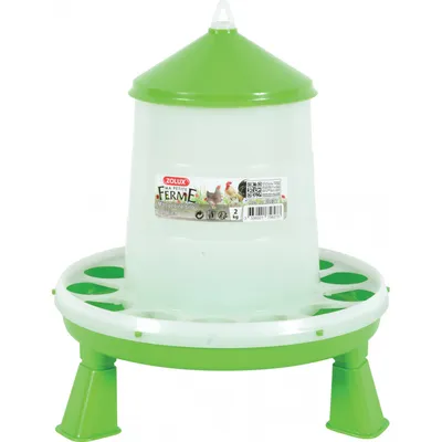 zolux - Mangeoire silo en plastique avec pieds, capacité 2 kg, basse cour