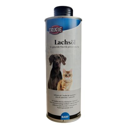 Huile de saumon pour chien et chat, aliment complémentaire, flacon 500 ml -