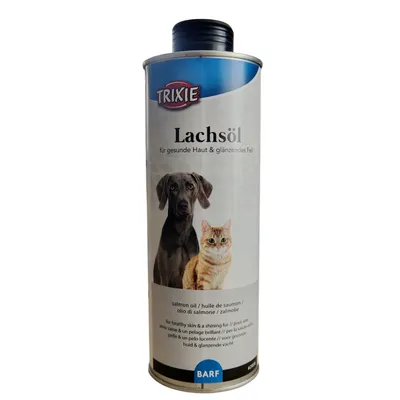 Huile de saumon pour chien et chat, aliment complémentaire, flacon 500 ml -