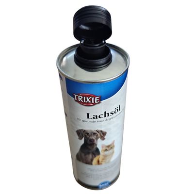 Huile de saumon pour chien et chat, aliment complémentaire, flacon 500 ml -