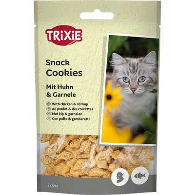 Friandises Cookies au poulet et des crevettes 50 g pour chat