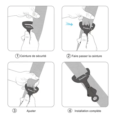 Attache ceinture sécurité pour chien Truelove Secury