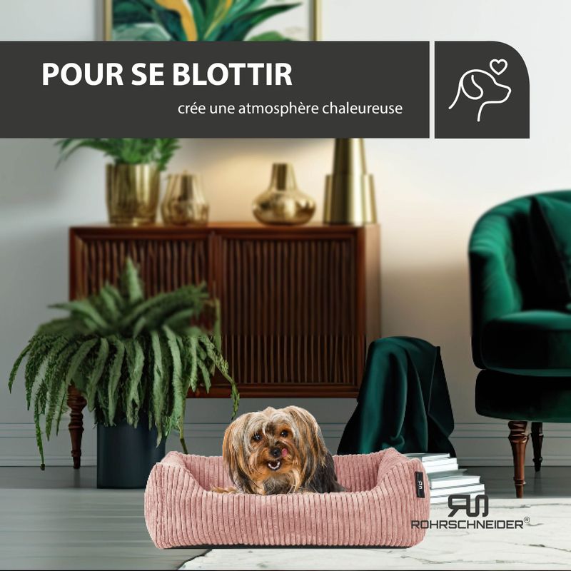 Rohrschneider Lit animal en velours côtelé