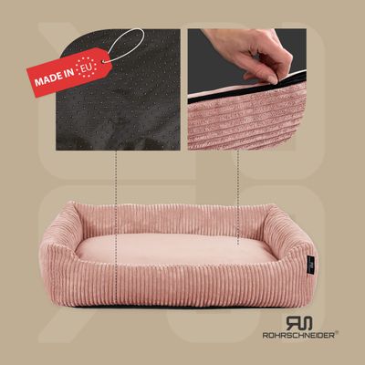 Rohrschneider Haustierbett aus Cord