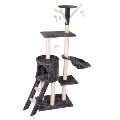 maxxpro Meuble Chat Gris