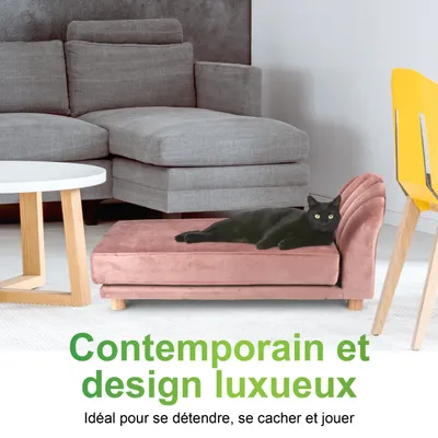 maxxpro Canapé Rose Chien & Chat 90x44x34cm