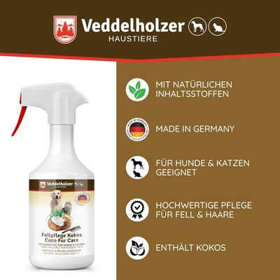 Veddelholzer 250 ml Kokos Fellpflege Hund & Katze