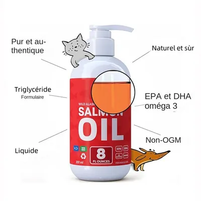 MCBOSON  Huile de saumon pour chats et chiens