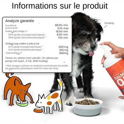 MCBOSON  Huile de saumon pour chats et chiens