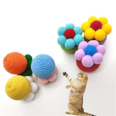 CoolPetGear Jouet pour chat en forme de balle fleurie CoolPetGear Jouet pour chat en forme de balle fleurie