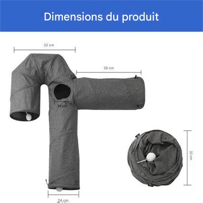 MCBOSON  Tunnel de jeu pour chats