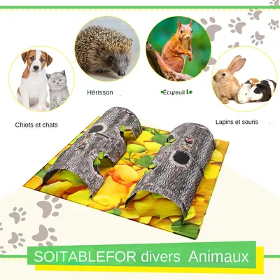 MCBOSON  Tunnel pour chats,Double canal