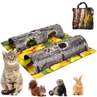 MCBOSON Tunnel pour chats,Double canal