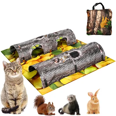 MCBOSON  Tunnel pour chats,Double canal