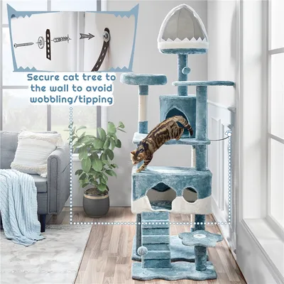 Yaheetech Grand Arbre à Chat Design Océan