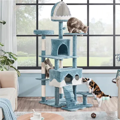 Yaheetech Grand Arbre à Chat Design Océan