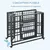PawHut - cage d'intérieur pliable 3 portes pour chien sur roulettes - noir