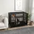 PawHut - cage d'intérieur pliable 3 portes pour chien sur roulettes - noir