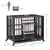 PawHut - cage d'intérieur pliable 3 portes pour chien sur roulettes - noir