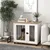 PawHut - cage d'intérieur 1 porte pour chien en bois - blanc naturel PawHut - cage d'intérieur 1 porte pour chien en bois - blanc naturel