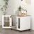 PawHut - cage d'intérieur 1 porte pour chien en bois - blanc naturel PawHut - cage d'intérieur 1 porte pour chien en bois - blanc naturel